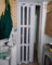 Porta a Soffietto da Interno Porte Pieghevoli Bianche per Interno Porta Armadio Lavanderia, Pannello Divisorio Fisarmonica in PVC per Fienile, Finestra Griglia in Acrilico, Ferramenta Inclusa(45x80in
