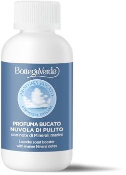 Bottega Verde - Profuma Bucato Nuvola di Pulito, 125 ml, Profumatore Bucato con Note di Minerali Marini, Dona ai Capi una Fragranza Fresca e Intensa, Adatto in Lavatrice, Asciugatrice e A Mano