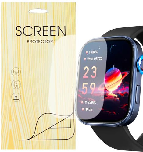 MBROS Compatibile per [6 Pezzo Protettive] Morbido Pellicola protettive per display Compatibile per Tensky Smartwatch Orologio Intelligente Uomo Donna 1.99'' AMOLED (6 Pezzo Protettive)