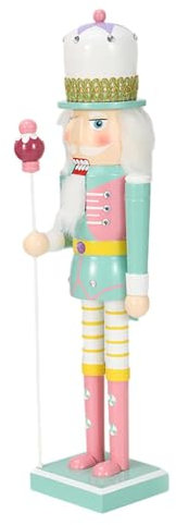 Naqqios Ornativity Christmas Candyland Lebkuchen-Nussknacker – Nussknacker mit Süßigkeiten-Motiv | 25 cm großer Zuckermann aus mit Lebkuchenplätzchen