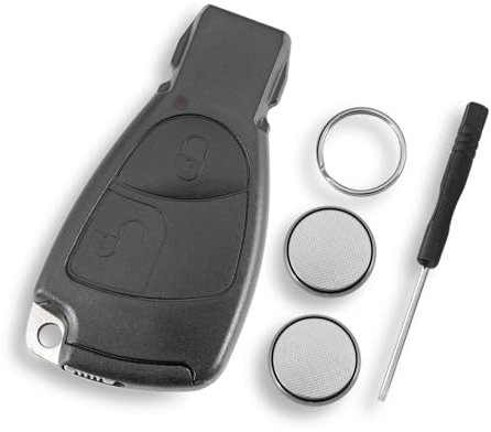 For Mercedes Benz B-Klasse and Mercedes Benz S204 C117 C218 C219 W212 C207 S212 W221 W222 R172 W639 2 Buttons Car Key Fob Case Battery 2 CR2025
