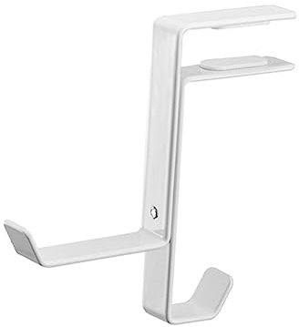 PRETYZOOM Metal Gaming Headphones Hanger Retractable Desk Headset Stand Holder White Boom Arm