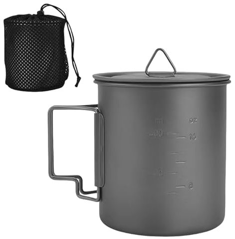 Zxfdsfdbnm Vaso de metal ligero con asa plegable para camping, pícnic, taza de agua para pícnic, utensilios de pícnic, taza de agua para exteriores