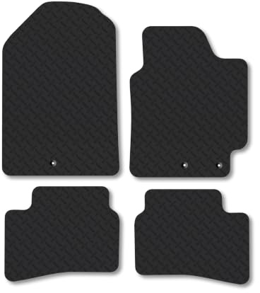Fits Kia Rio (2017+) 5mm Rubber Car Mats | Heavy Duty Rubber Tailored Fit Floor Mats Full Coverage Durable Waterproof Accessories Easy Clean Anti Slip Made in the UK