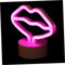 Angoily Led Neon Sign Red Lip Shape Mini Neon Light Table Night Light for Room Decor Party Present
