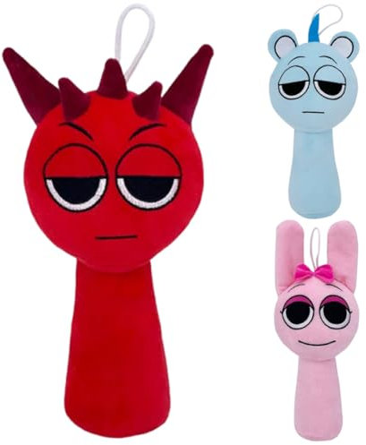 CUZYP Sprunki Kuscheltier schiggy plüschtier Kuscheltier (Rot)