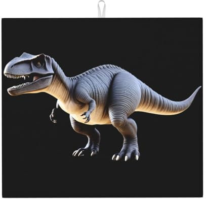 WHJWZY Tappetino assorbente per piano di lavoro da cucina con motivo dinosauro gigante in spugna assorbente 45,7 x 40,6 cm