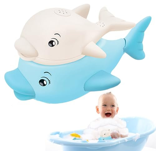 Baleine Arroseur de Bain | Jouet de Bain Bébé | Jeu Sensoriel Interactif Musical Fontaine pour Jeux d'eau, Piscine, Natation et Extérieur