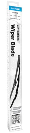 Simply Auto CONVENTIONAL BLADE 18IN | Multi-Fit Connection System | Single Front Wiper Blade