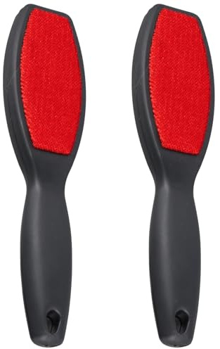 2 Stück Fusselbürste, Doppelseitige Kleiderbürste, Veloursbürste zum Entfernen von Flusen und Haaren, Wiederverwendbar Fusselbürste, für Kleidung, Polstermöbel, Autositzbezüge, Decken, Tierhaare