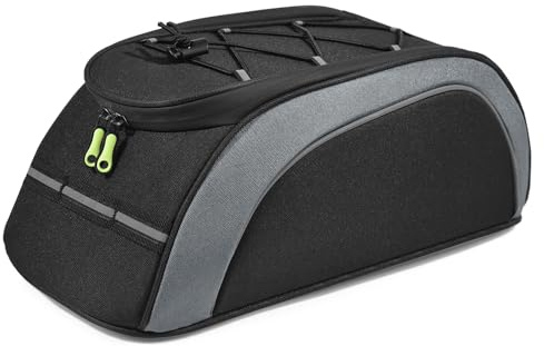 Lixada 2 IN 1 Fahrradtasche für Gepäckträger, 7L Gepäckträgertasche, Wasserdicht & Reflektierend Fahrradtasche Gepäckträger Hinten, Multifunktionale Gepäckträgertaschen mit Regenschutz (Nylon)