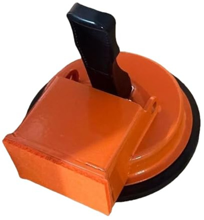Homyl Floor Fixer Werkzeug Fugenschließer Laminat Reparatur Saugnapf Aluminiumlegierung PP für Wohnzimmer Schlafzimmer Küche Hotel,12cm, Orange