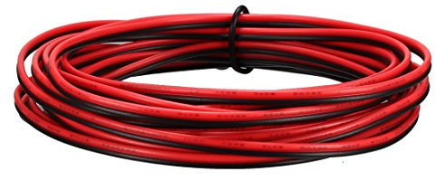 sourcing map Red Black Wire 2pin Extension Cable Cord 28 AWG Parallel Wire Tin Plated Copper 3 Meters Length Red Black for LED Strip Light