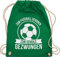 Shirtracer Turnbeutel Rucksack - Schulanfang & Einschulung Geschenk - Zum Fußball geboren zur Schule gezwungen - Unisize - Grün - grundschule fußball-rucksack fussball 1.schultag stoffbeutel sachen