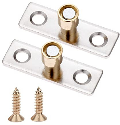Hicello 2PCS Sliding Door Bottom Ø12mm Floor Guide for Sliding Door Roller Door Guide Metal Locator Stopper Copper Tone