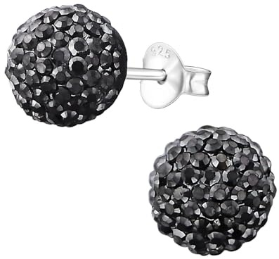 Monkimau Mädchen Ohrringe Kugel Ohrstecker aus 925 Sterling Silver echt Silber mit Struktur