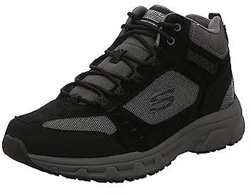 Skechers Herren Oak Canyon Ironhide Boots, Black Suede/Mesh/Pu/Charcoal Trim, 46 EU