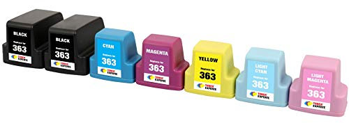 TONER EXPERTE® 7 XL Druckerpatronen kompatibel für 363 für Drucker Photosmart 3110 3210 3210xi 3310 8250 C5180 C6150 D6160 C6180 C6280 D7160 C7180 D7260 C7280 D7460 C8180 | hohe Kapazität
