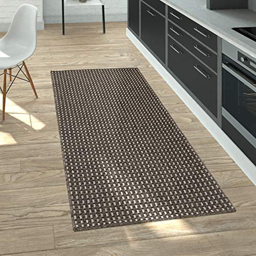 Paco Home Teppich Indoor-Outdoor, moderner Jute-Look in natürlicher Sisal Optik, robust & wetterfest, ideal für Terrasse Wohnzimmer & Küche, Grösse:160x230 cm, Farbe:Anthrazit