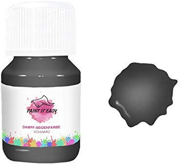 PAINT IT EASY Dampffixierbare Seidenmalfarbe, 50ml, Schwarz