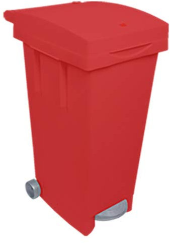 PEBSHOP Bidon d'inspection chariot 38 x 50 x H 80 cm (l 80 Rouge)