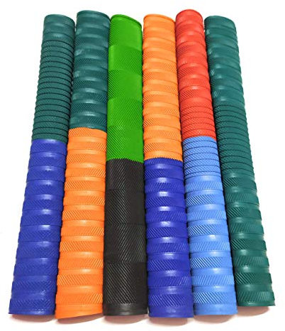 Kalindri Sports Rubber Cricket Bat Grips (Multicolour). - Pack of 6