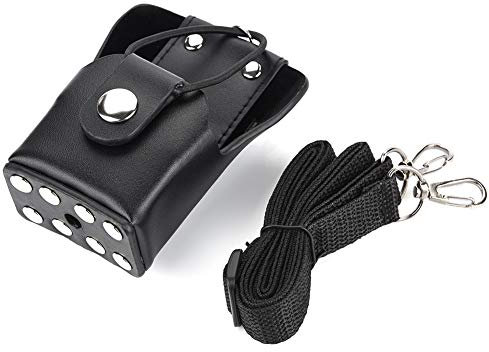Cuifati Leather Case Cover for Motorola,Safe and Breathable Leather Case Cove,Walkie Talkie Strap Holder Nylon Pouch Case Bag with Strap for Walkie Talkie Radio GP328plus/GP338plug/GP344