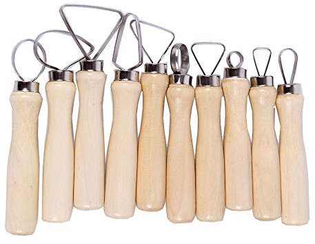 Xrten 10 Pcs Herramientas Arcilla, Herramientas de Escultura, Herramientas de Cerámica y Alfarería DIY para Profesionales o Novatos