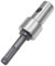 Auger Power Drill Adapter, Professional SDS Plus Adapter Chuck Drill Garden Converter Round Shank Extension for Electric Screwdriver Pile Driver, for SDS Hammer Drill, 2 Slots and 2 pits