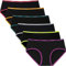 INNERSY Unterhosen Damen Baumwolle Hipster Underwear Women Damenslips Schwarz Schlüpfer 6 Pack (M, Buntes Schwarz)