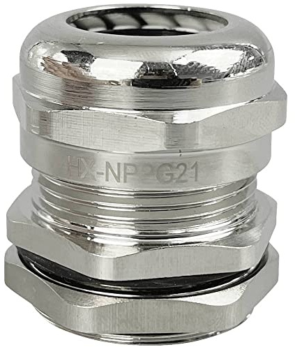 TRU Components TC-10302888 Kabelverschraubung PG21 Messing (vernickelt) Metall 1 St.