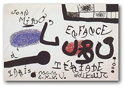 Joan Miro Ubu's Childhood Surrealismus Artworks Poster Bild Kunstdruck Leinwand Poster Wandkunst Moderne Home Kunstwerke 40 x 60 cm