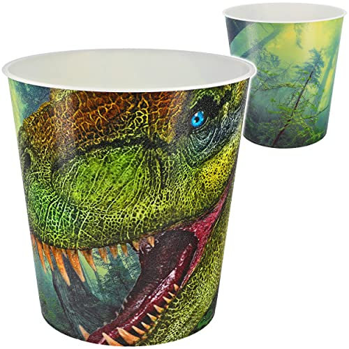 alles-meine.de GmbH Papierkorb/Behälter Dinosaurier - Tyrannosaurus Rex 10 Liter - wasserdicht - aus Kunststoff - 27 cm - Spielzeugkorb/Popcornschüssel/großer Mülleimer..