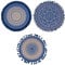 Villa d'Este Home Tivoli Set 6 Tovagliette tonde 38 cm in juta, Blue