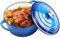 Cocotte en fonte émaillée de 6 litres avec couvercle – Grandes poignées doubles – Passe au four jusqu'à 260 °C – Casserole ronde classique pour une cuisson polyvalente – Bleu