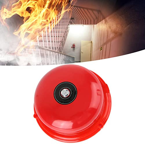 Chimes Fire Protection 100db, 4 Inch Ring Forte Campanello Antincendio Campanello Elettrico Campanello di Allarme Antincendio, per Allarme Antincendio Scolastico Evacuazione (220V)