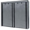 INTIRILIFE Faltschrank 116,5x30x114 cm in ASCH GRAU - Mit Reißverschluss Stoffschrank Kleiderschrank Schuhregal Sideboard mit 12 Ablagefächern - Camping Steckschrank Textil Garderobe