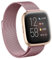Correas de Magnética Compatible con Fitbit Versa 2/versa 1 Correa，Pulsera de Acero Inoxidable Correa de Repuesto Metálica Magnética para Fitbit Versa 1/versa 2 Correa Milanese Mujer Hombre,Rosado,S