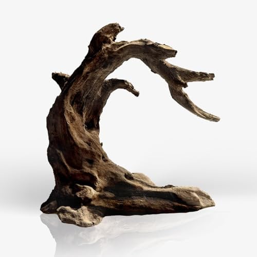 FZONE Bois flotté pour Aquarium Modèle en résine Roches d'aquarium pH Neutre pour aquascaping, Hardscape