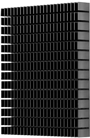 Akozon Kühlkörper aus Aluminium, 150 X 120 X 20 Mm für CPU-Verstärker, PCB-Senke, Aluminium-Kühler, Kühlkörper, Kühlkörper, Kühlkörper, Chip (Black)