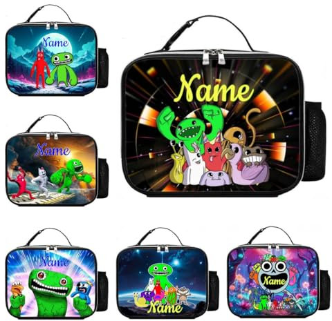 Banban Friends Personalised Name Boys Girls School Leather Insulated Lunch Bag Children Insulated Food Hand Bags Kid's Birthday Xmas Gifts
