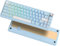LQXQ SK65 V1 Mechanische Gaming-Tastatur Kabellose, 60 Prozent Aluminium Tastatur, Bluetooth 5.0/2.4GHz/USB-C Wired Hot Swappable Custom RGB Backlit Keyboard für Mac Computer PC, Retro Cremig Blau