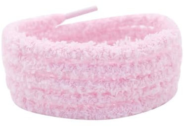 Lacci di peluche, 2 paia di lacci rotondi da 8 mm, 100 cm, colore rosa, universali, morbidi elastici, di ricambio, graziosi lacci per scarpe da ginnastica in tela