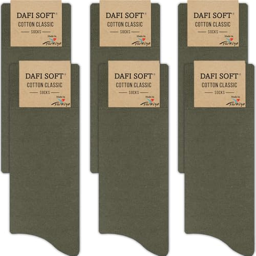 Dafi soft 6 Pairs Men's Cotton Socks, Comfortable, Made in Turkey