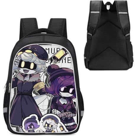 JUSONGKWCP Murder Uzi Drones Rucksack Schultasche | Stilvolle Wasserdichte Nylon Rucksack Casual Daypack | Primary Junior High University Schultasche Bookbag (Black-3)