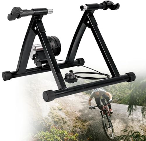 lwjunmm Fahrrad Rollentrainer Indoor,Fahrradtrainerständer faltbar,für 26-29 Zoll Reifen Rennrad Rollentrainer Klappbarer Fahrradrolle Indoor