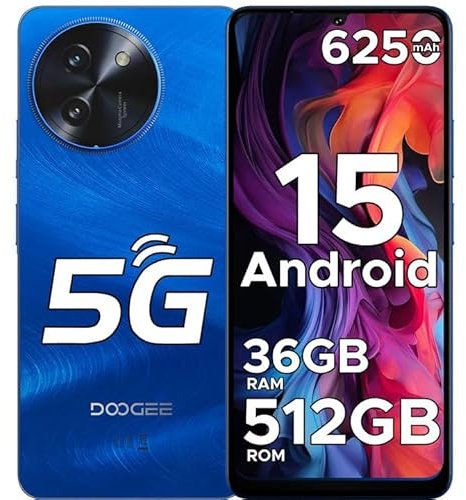 DOOGEE Note 59 Pro+ 5G Android 15 Smartphone 2025, 36GB+512GB/2TB & T8200 Octa-Core (6nm) Mobile Phones, 120Hz 6.75 HD+ Display & 6250mAh, 50MP AI Camera, Face + Finger ID/Widevine L1/NFC/GPS/OTG