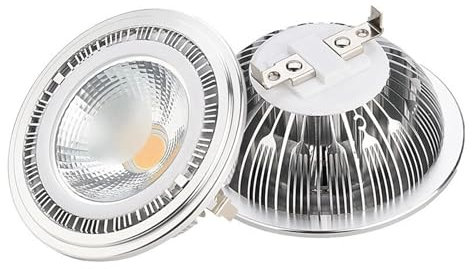 OUHFCASN 1 bombilla LED regulable for exteriores, 18 W, AR111, focos G53/GU10, luz LED empotrada de 18 W, 3000-6000 K Para iluminación comercial e industrial(Natural White)