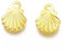 Lot de 100 pendentifs en Acier Inoxydable en Forme de Coquille Saint-Jacques, dorés, 7,5 x 5,5 mm