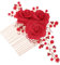 DRESSOOS Accessoires De Cheveux De Mariée Peigne À Cheveux À Fleurs Rouges Épingle À Cheveux Pince À Cheveux De Mariage Miss Comb